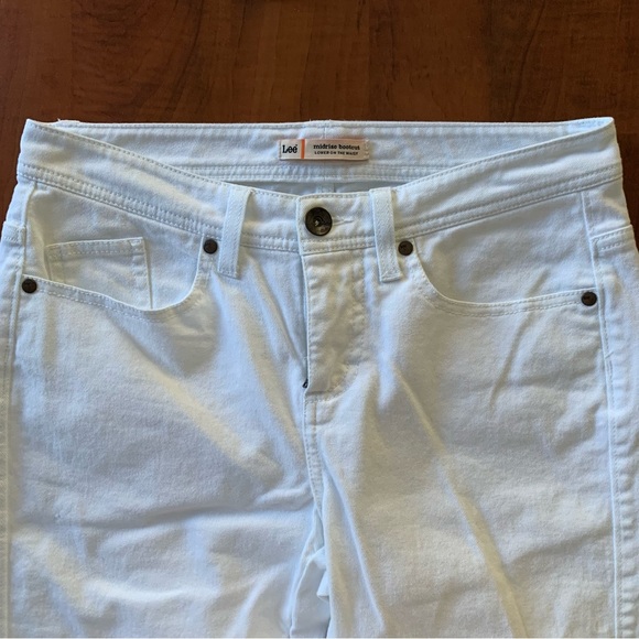 Lee Size 8 White Midrise Boot Cut Jeans - Picture 2 of 10
